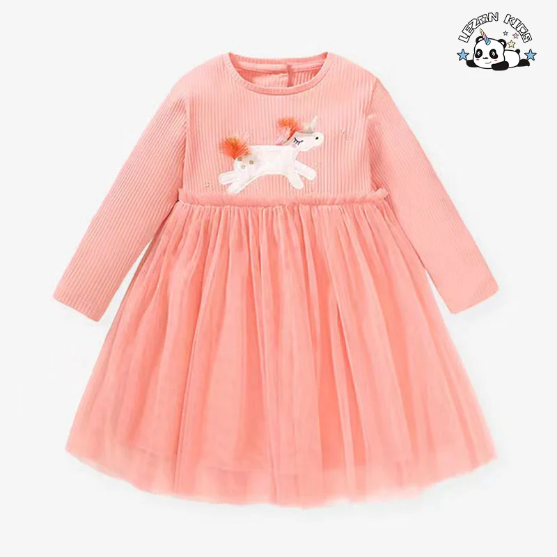 LEZONKIDS - Customization Acceptable Cotton Decoration Unicorn Tulle Frocks Designs Girls Tutu Dress